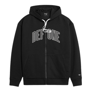 Def Arch One Appliqué Zip Hood. Black