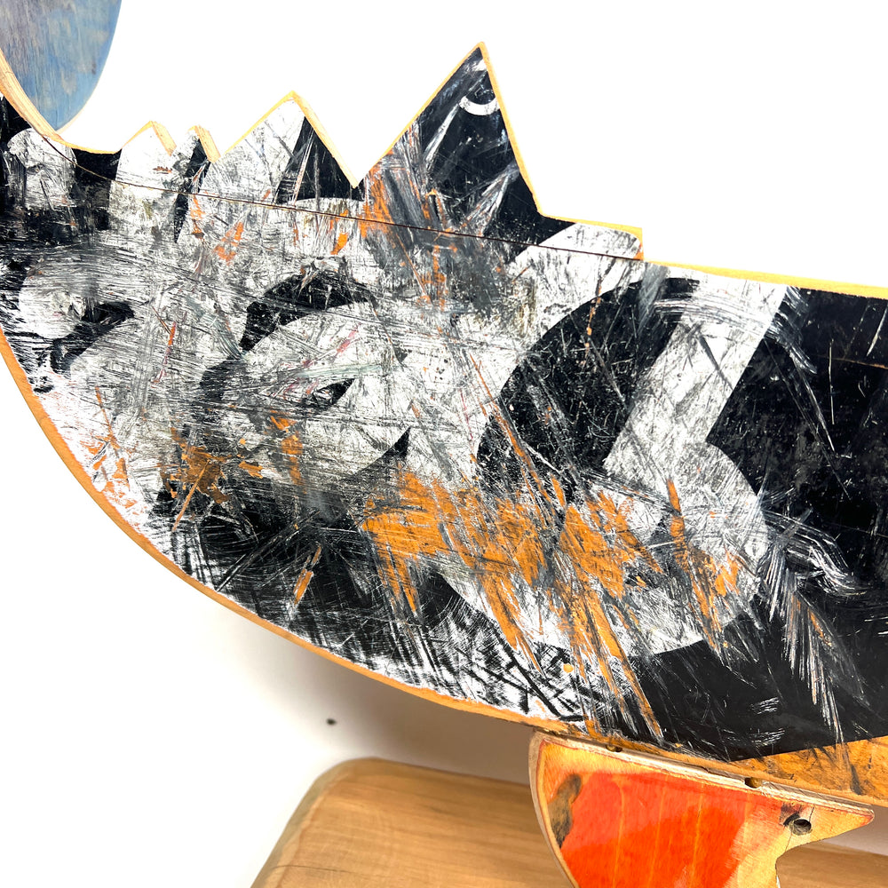 Whale Sculpture Recycled Boards 1 of 1 Orange signature logo