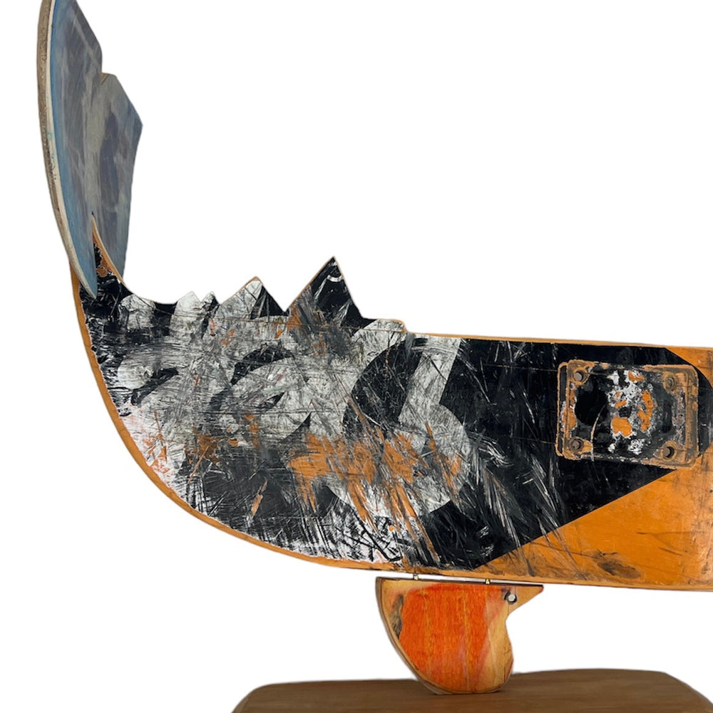 Whale Sculpture Recycled Boards 1 of 1 Orange signature logo