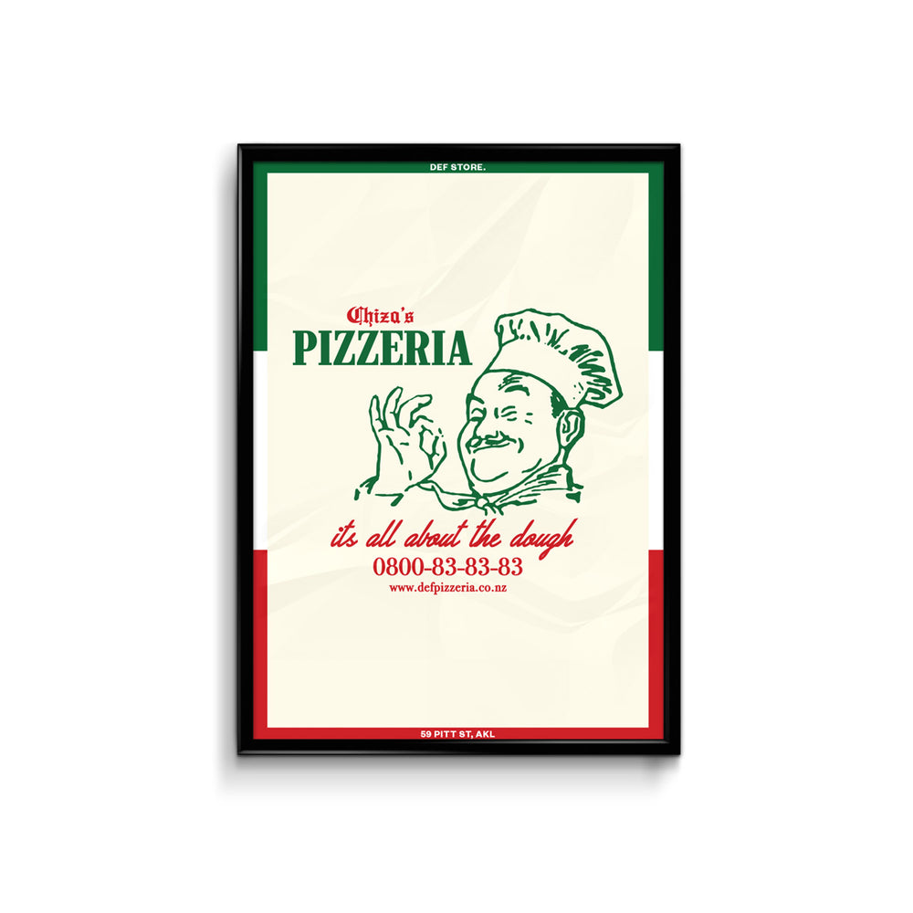 Def Chiza's Pizzeria Poster - A3