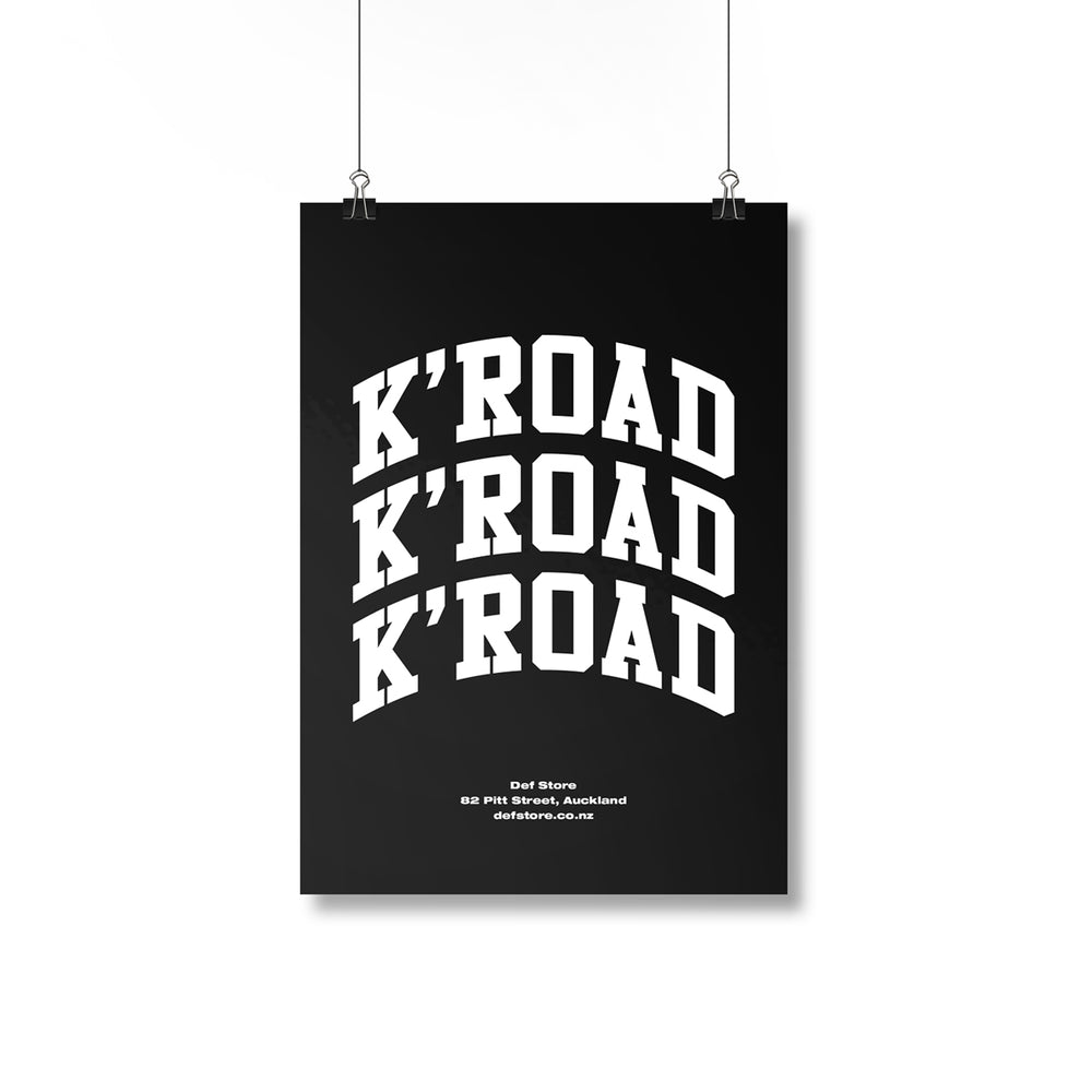 K'Road Arch Black Poster - A2 Size