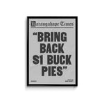 Karangahape Times Buck Pies Poster - A3