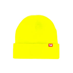 Def Pip Beanie - Flurol Yellow