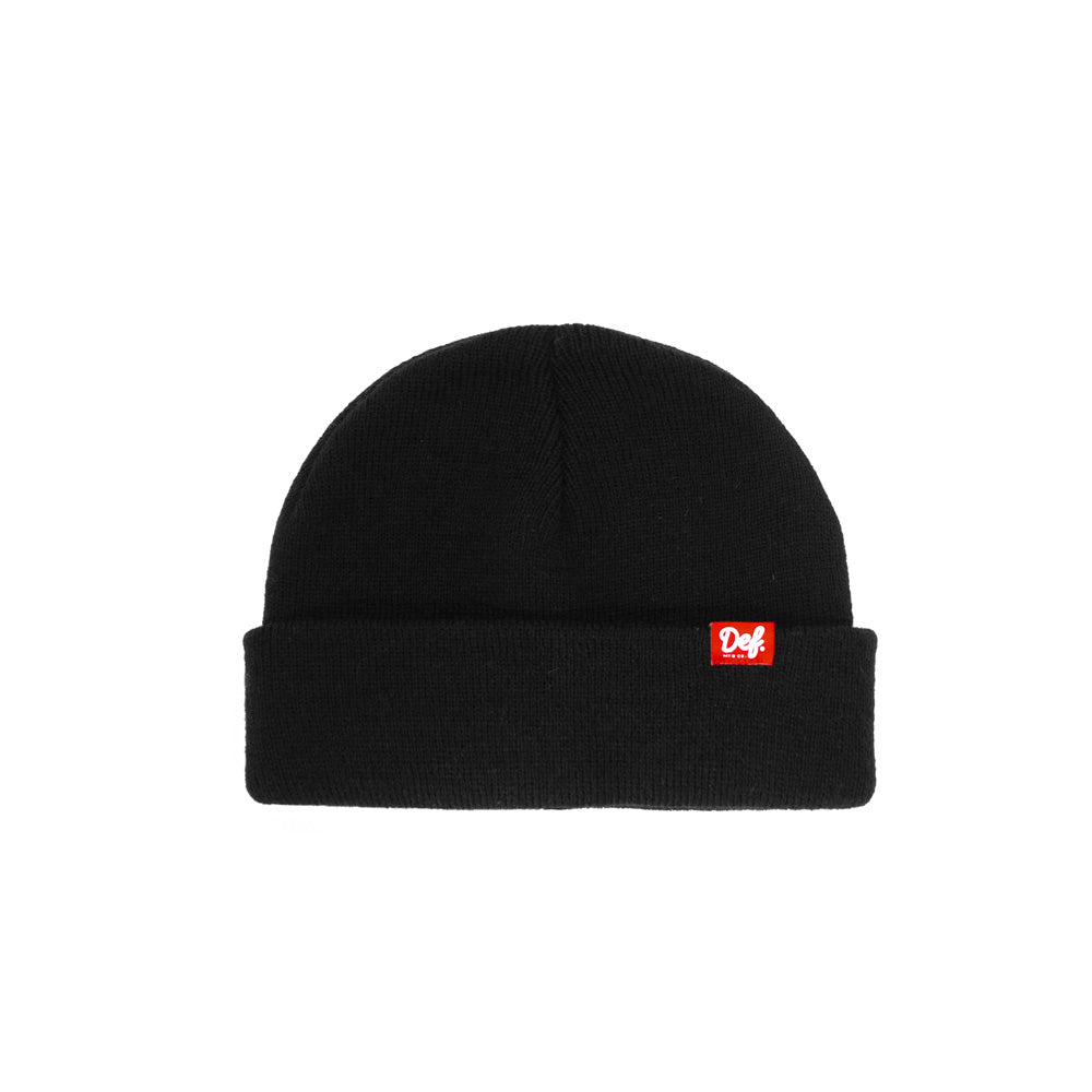 Def Pip Skull Fold Beanie - Black