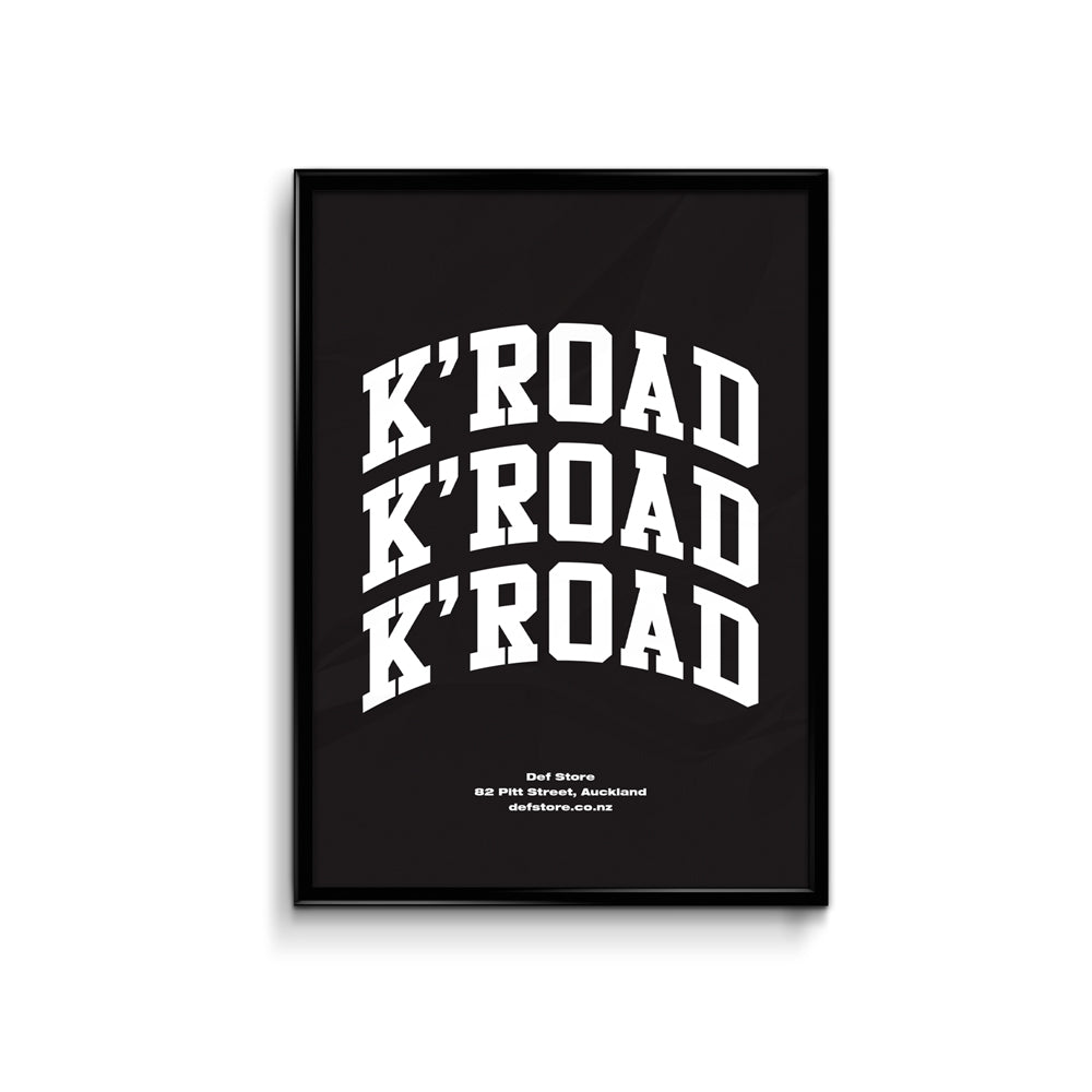 K'Road Arch Poster - A3 Black