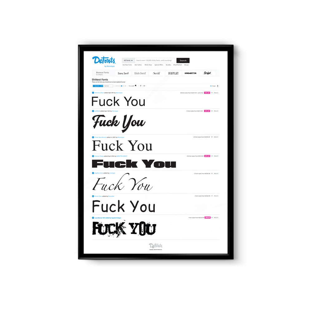 Def Typeface Poster - A3