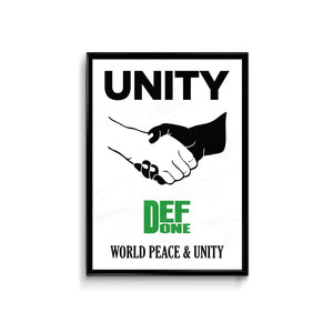Def We Unite White Poster - A3