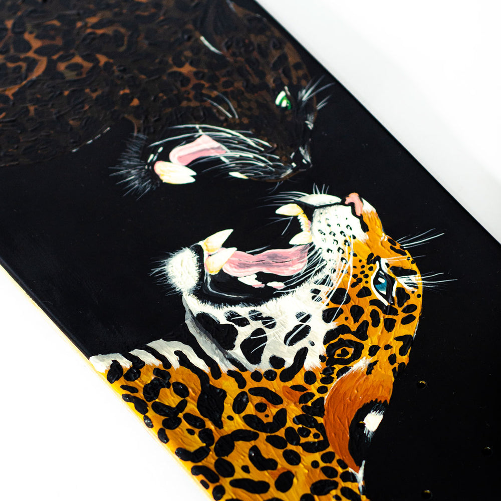 Def x Rachel Webb Wild Cats Hand Painted Cruiser Deck - 9.5"