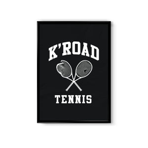 K'Road Tennis A3 Poster - Black