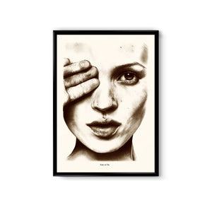 Kate Sketch A3 Poster - Cream